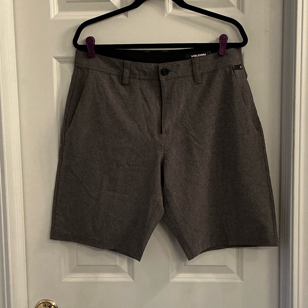 Volcom Men's Charcoal Flat Front Shorts